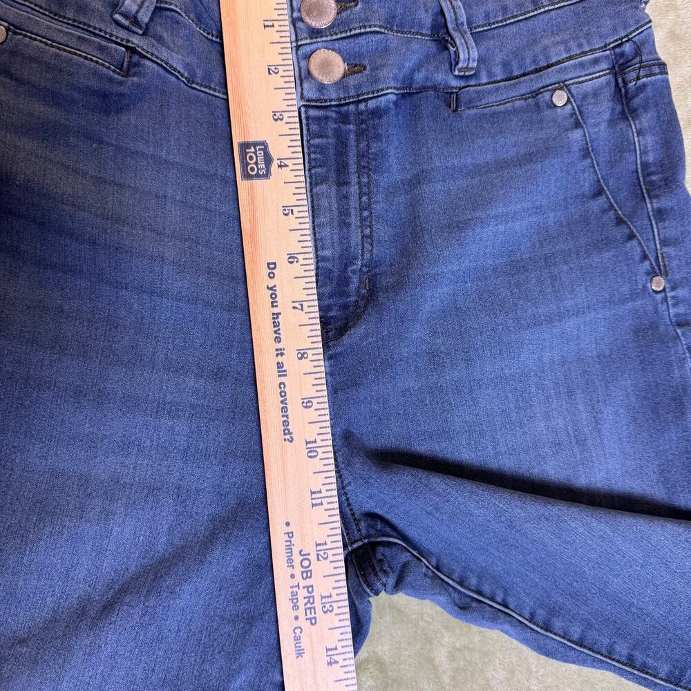 Liverpool High Rise Ankle Skinny Jeans Raw Hem Double Button Stretch 16W - Picture 8 of 12